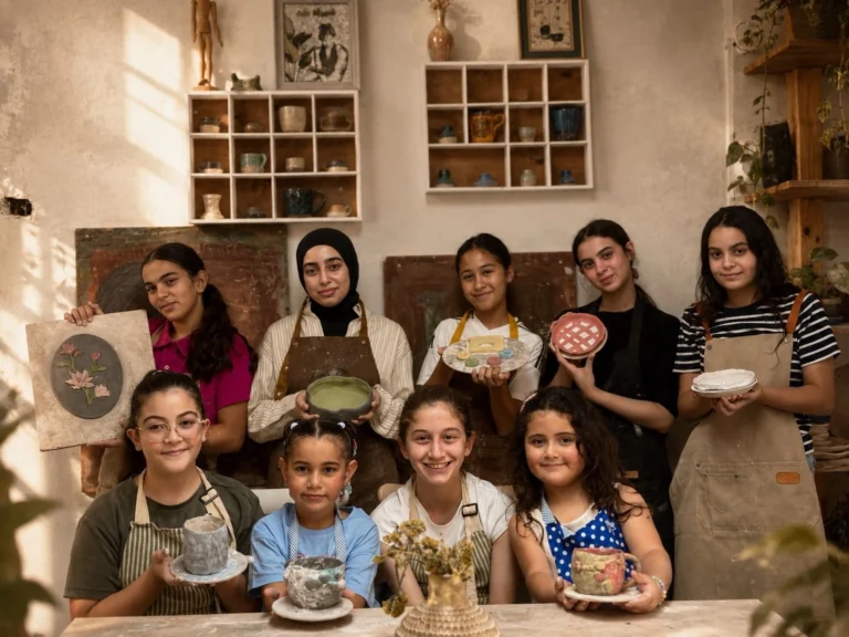 مشاركات البرنامج السنوي مع أعمالهم في استوديو كعبولة طين
